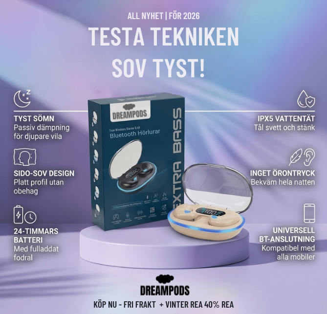 Originella Vattentäta Dreampods™ 2026 (Uppgraderas bas & ljud)